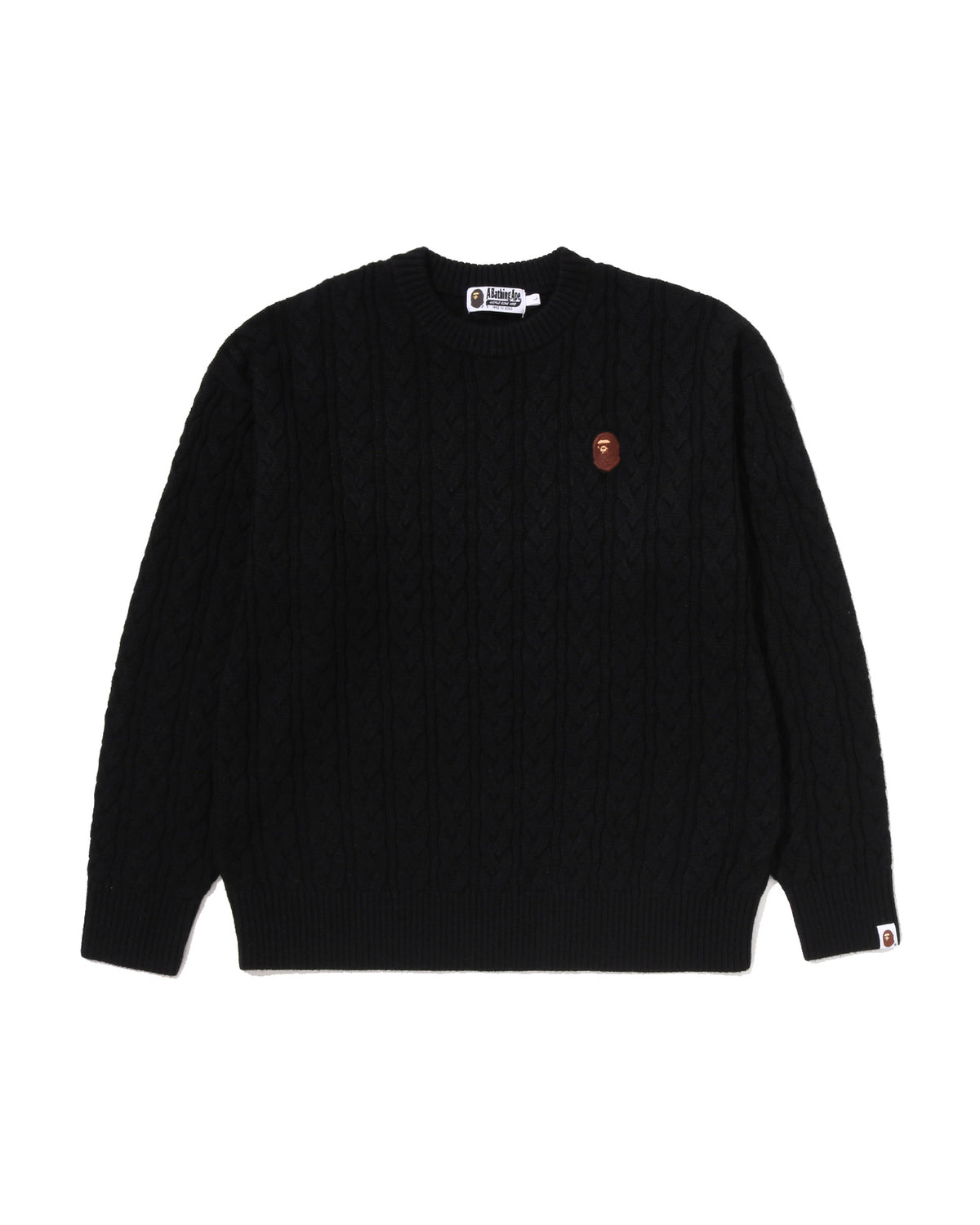 One Point Cable Knit Crewneck Sweatshirt