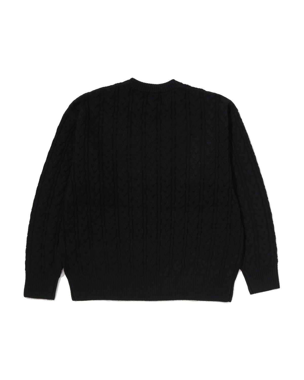 One Point Cable Knit Crewneck Sweatshirt