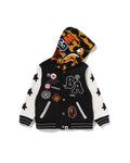 Kids 1st Camo Shark Hoodie Print Sweat Varsity Jacket