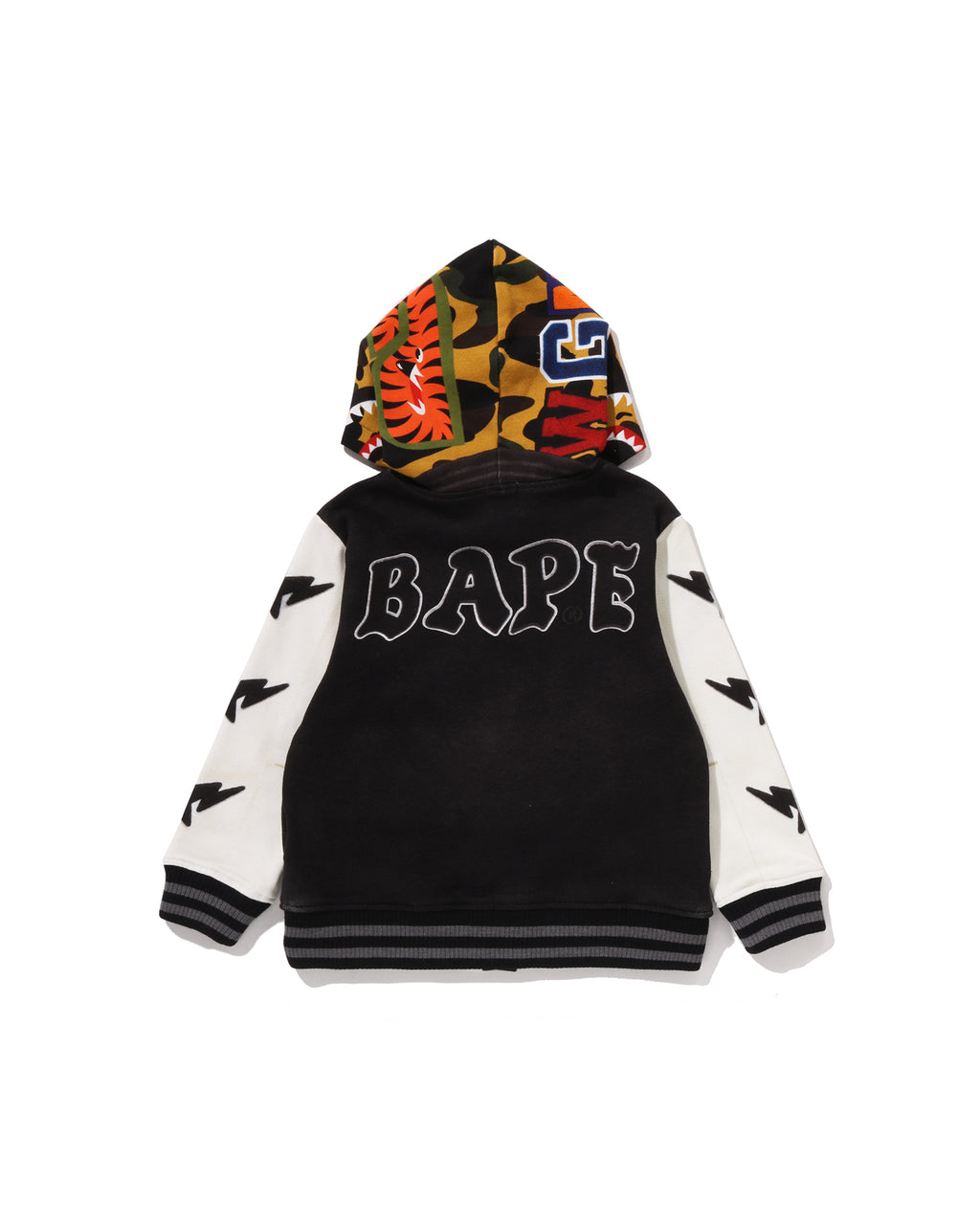 Kids 1st Camo Shark Hoodie Print Sweat Varsity Jacket