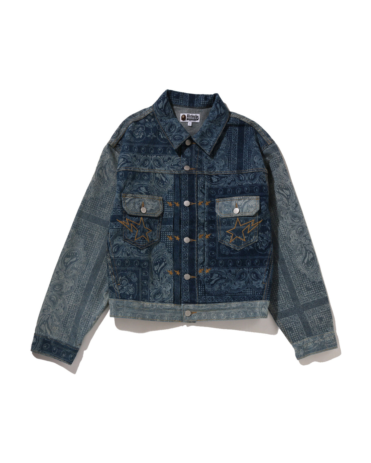 Paisley Pattern Denim Trucker Jacket