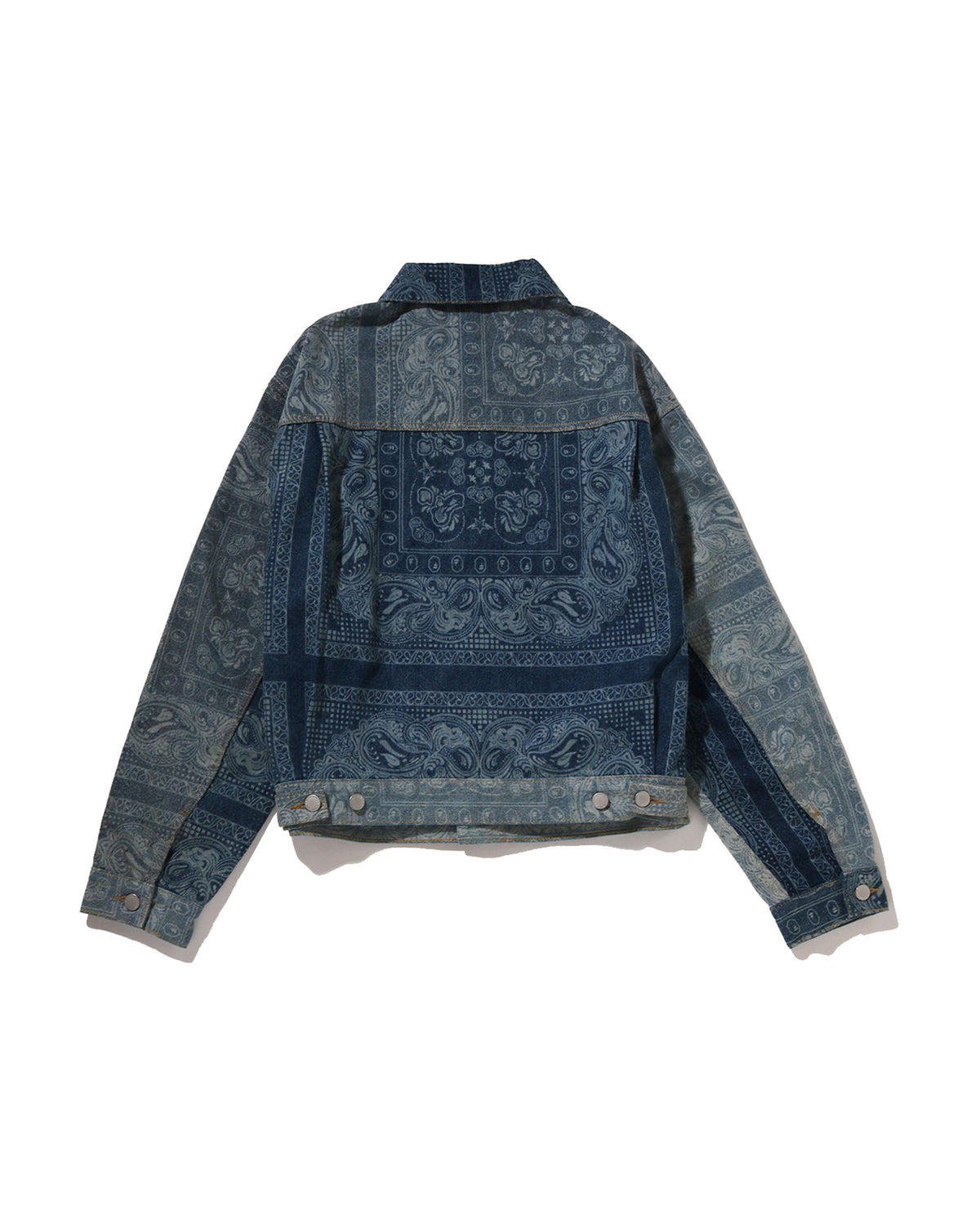 Paisley Pattern Denim Trucker Jacket