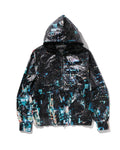 Overall Print Crease Hooded Jacket