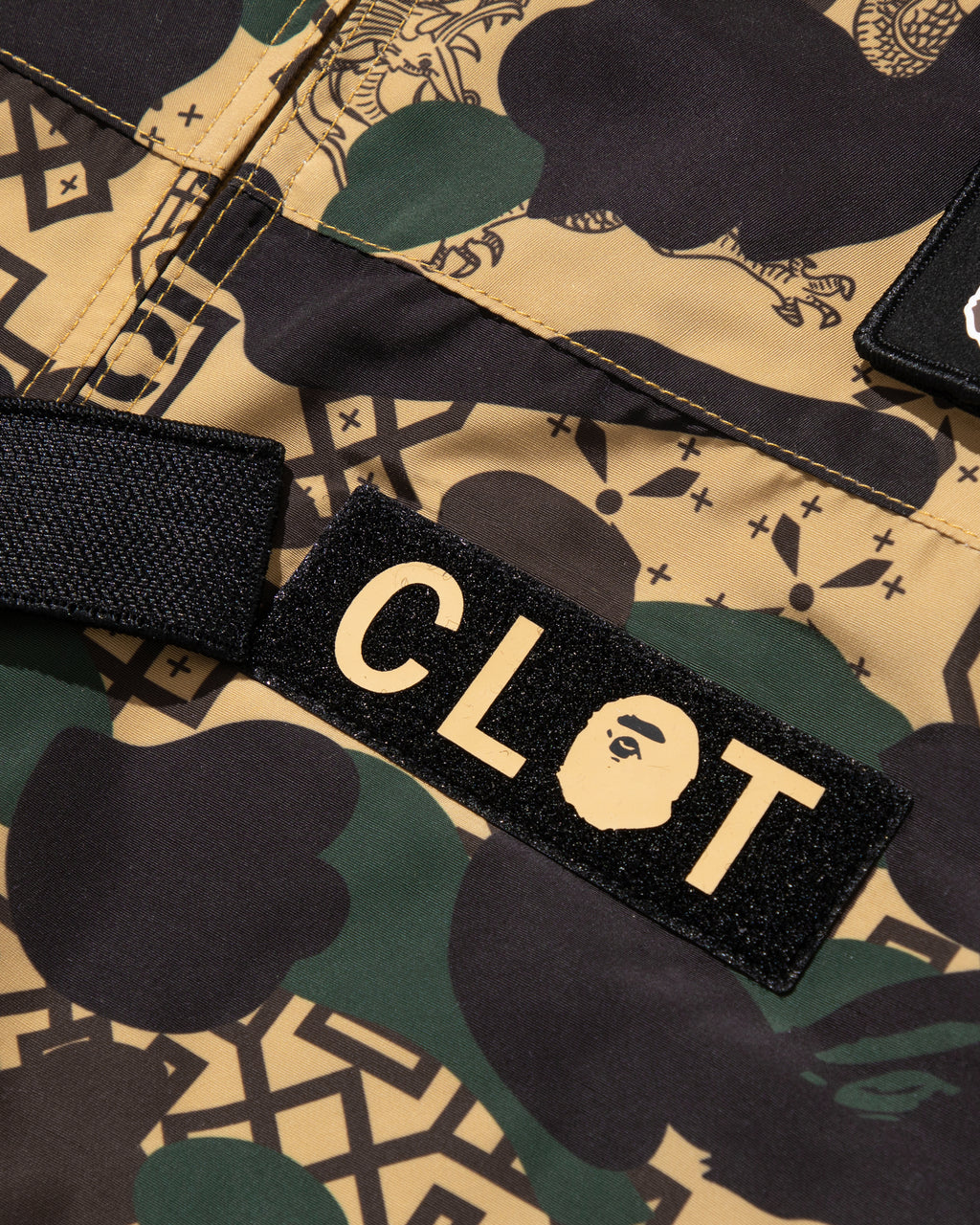 BAPE X Clot Camo Sleeve Detachable Rain Jacket