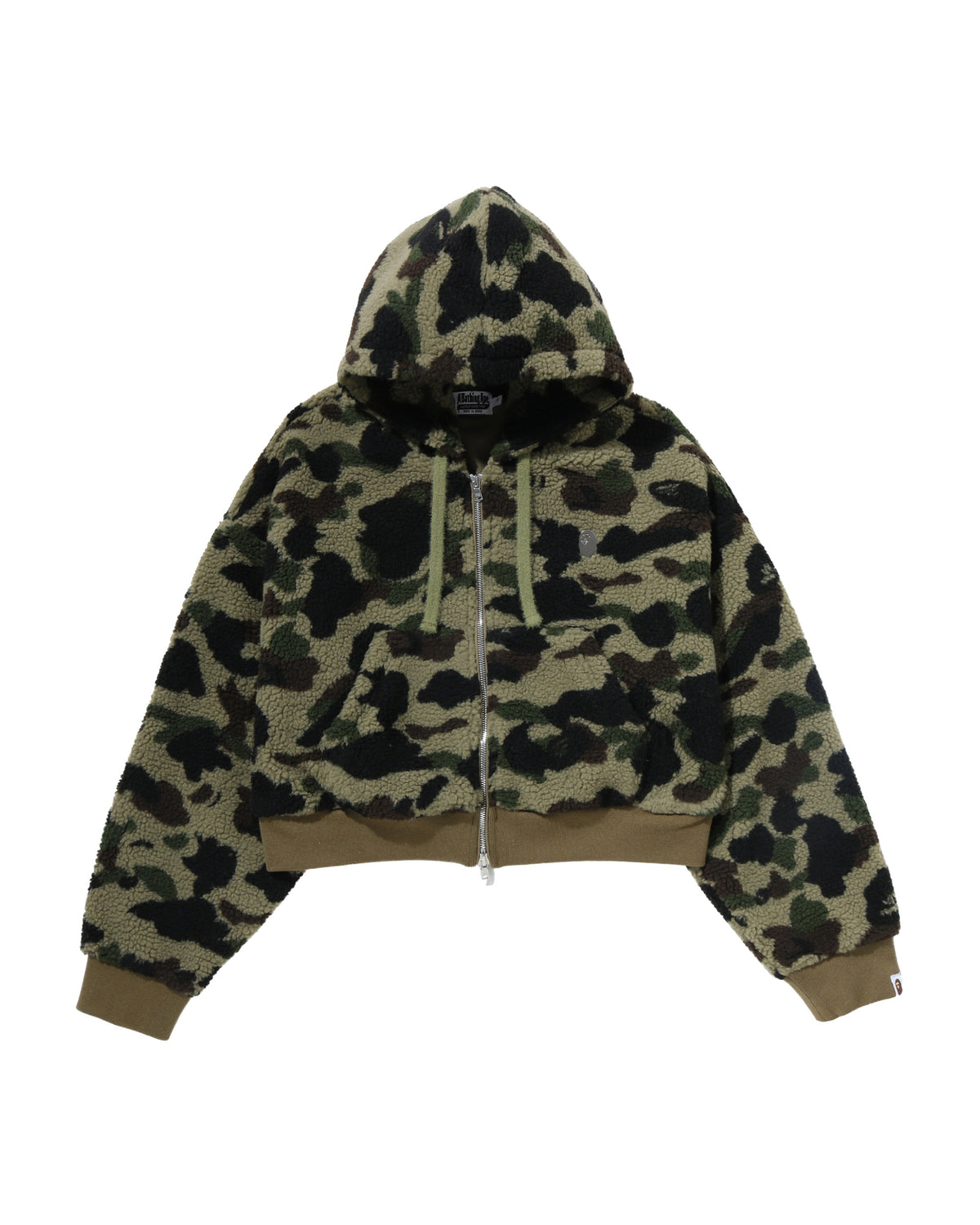 1st Camo Boxy Cropped Hoodie Jacket