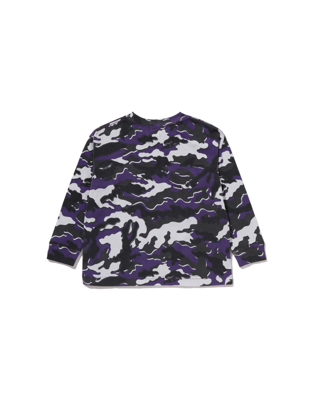 Kids Glitch Woodland Camo One Point Relaxed Fit Ls Tee