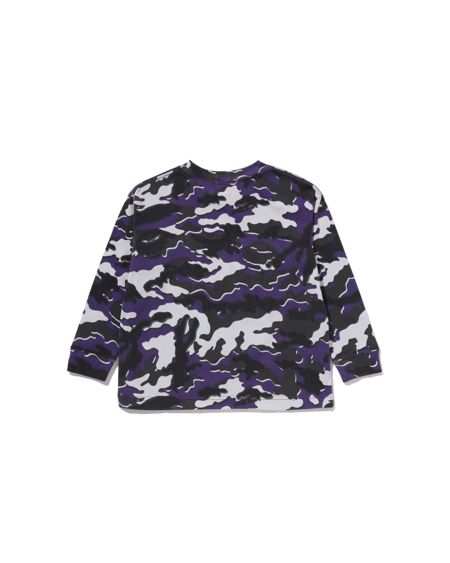 Kids Glitch Woodland Camo One Point Relaxed Fit Ls Tee