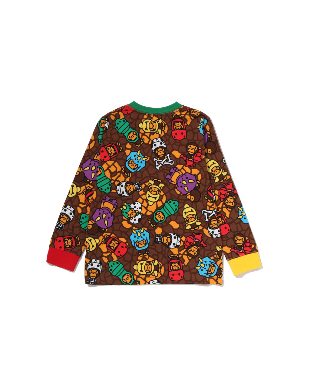 Kids Milo Multi Dinosaurs Pattern Ls Tee
