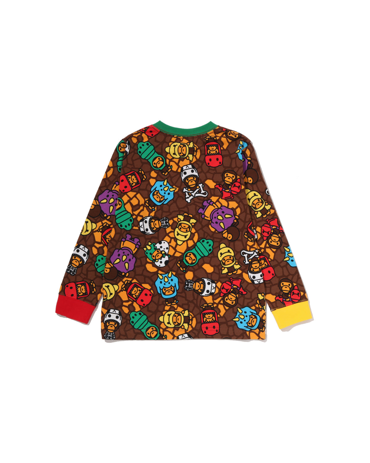 Kids Milo Multi Dinosaurs Pattern Ls Tee