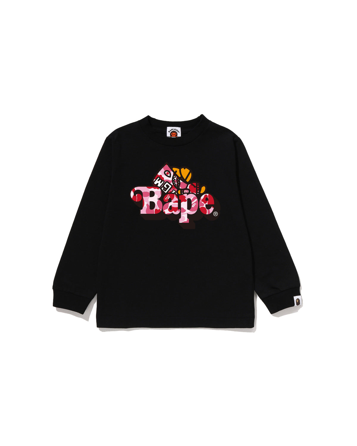 Kids Abc Camo Shark Milo on Bape Ls Tee