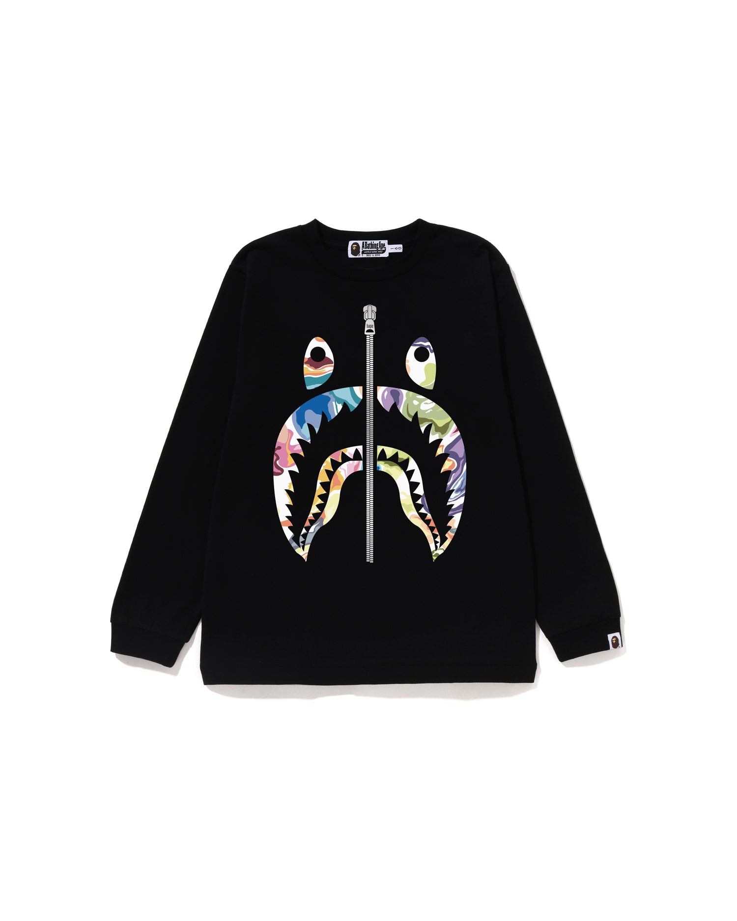 Kids Art Camo Shark Ls Tee Jr