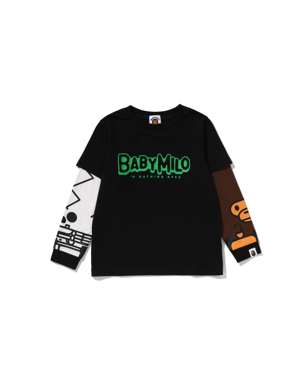 Kids Baby Milo Skull Layered Sleeves Ls Tee