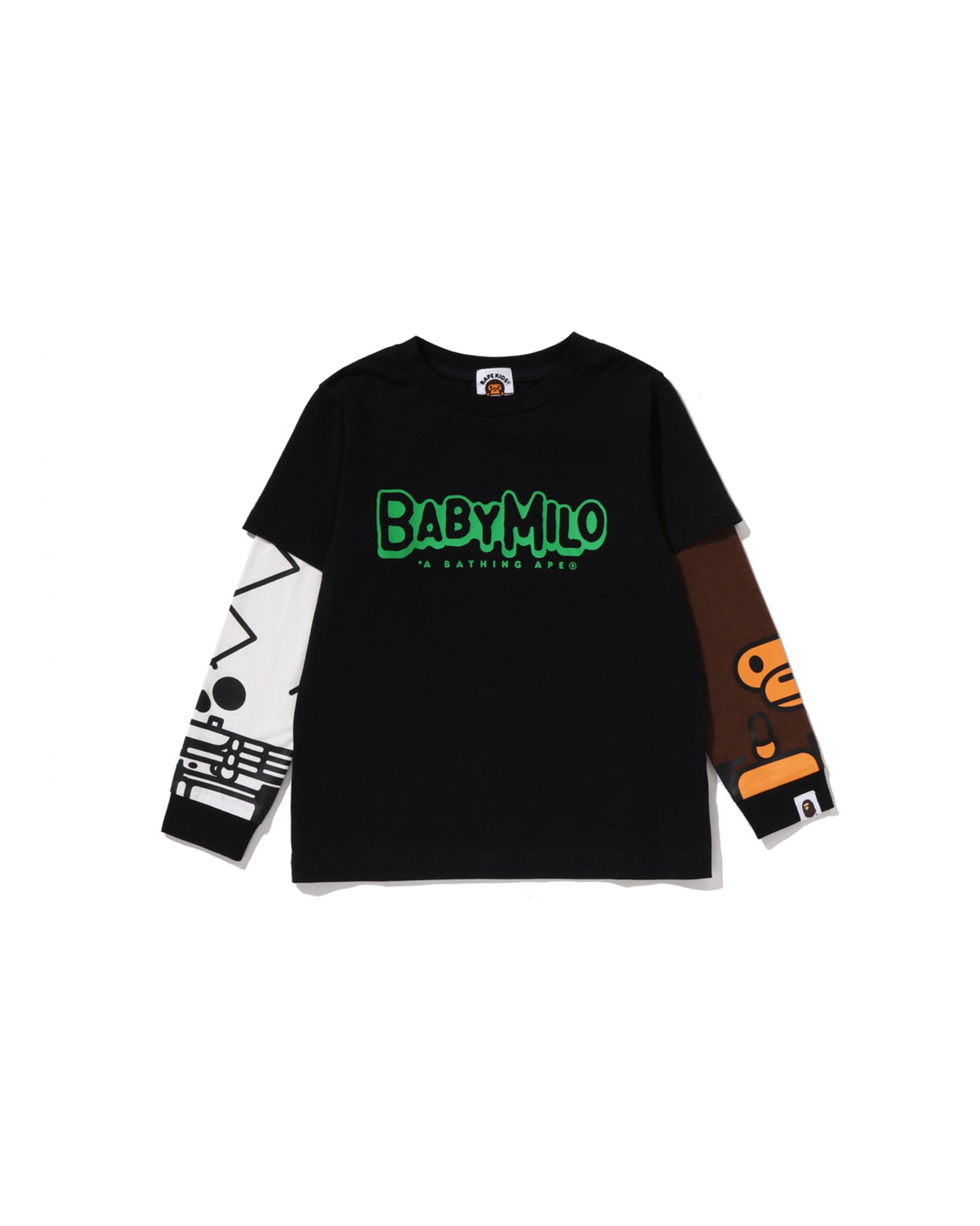 Kids Baby Milo Skull Layered Sleeves Ls Tee