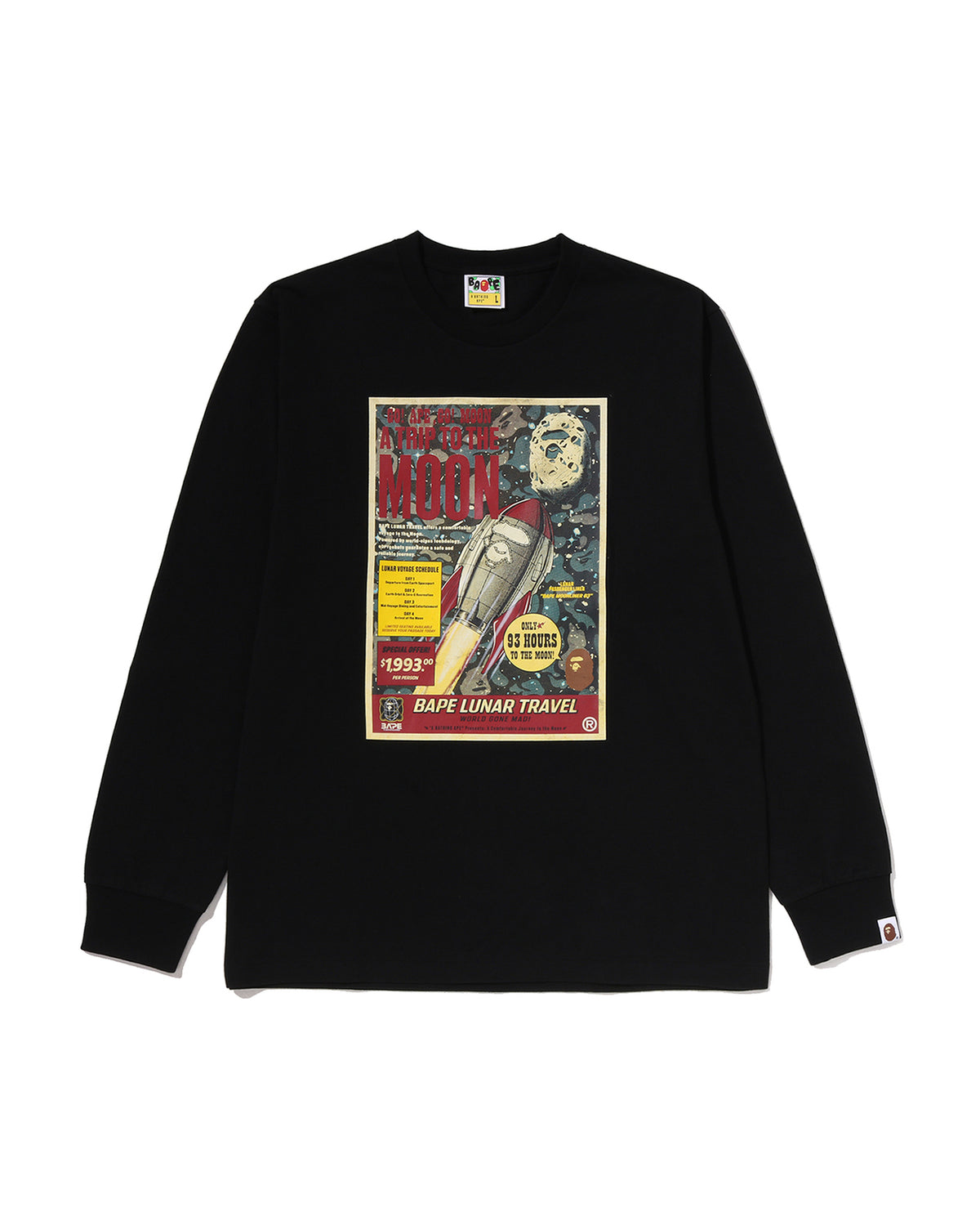 BAPE Luna Travel Poster Ls Tee