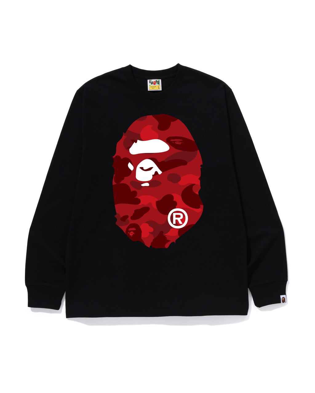 Color Camo Big Ape Head Ls Tee