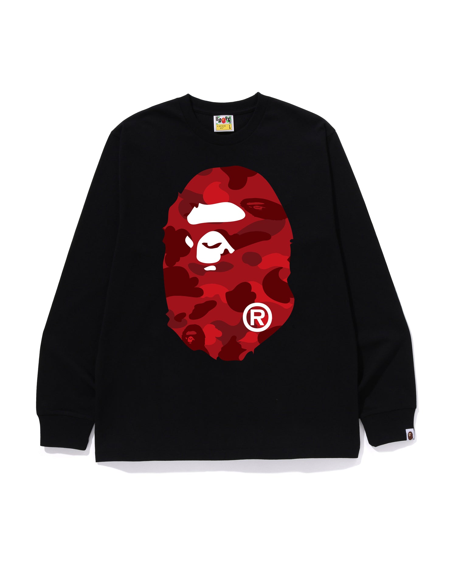 Color Camo Big Ape Head Ls Tee