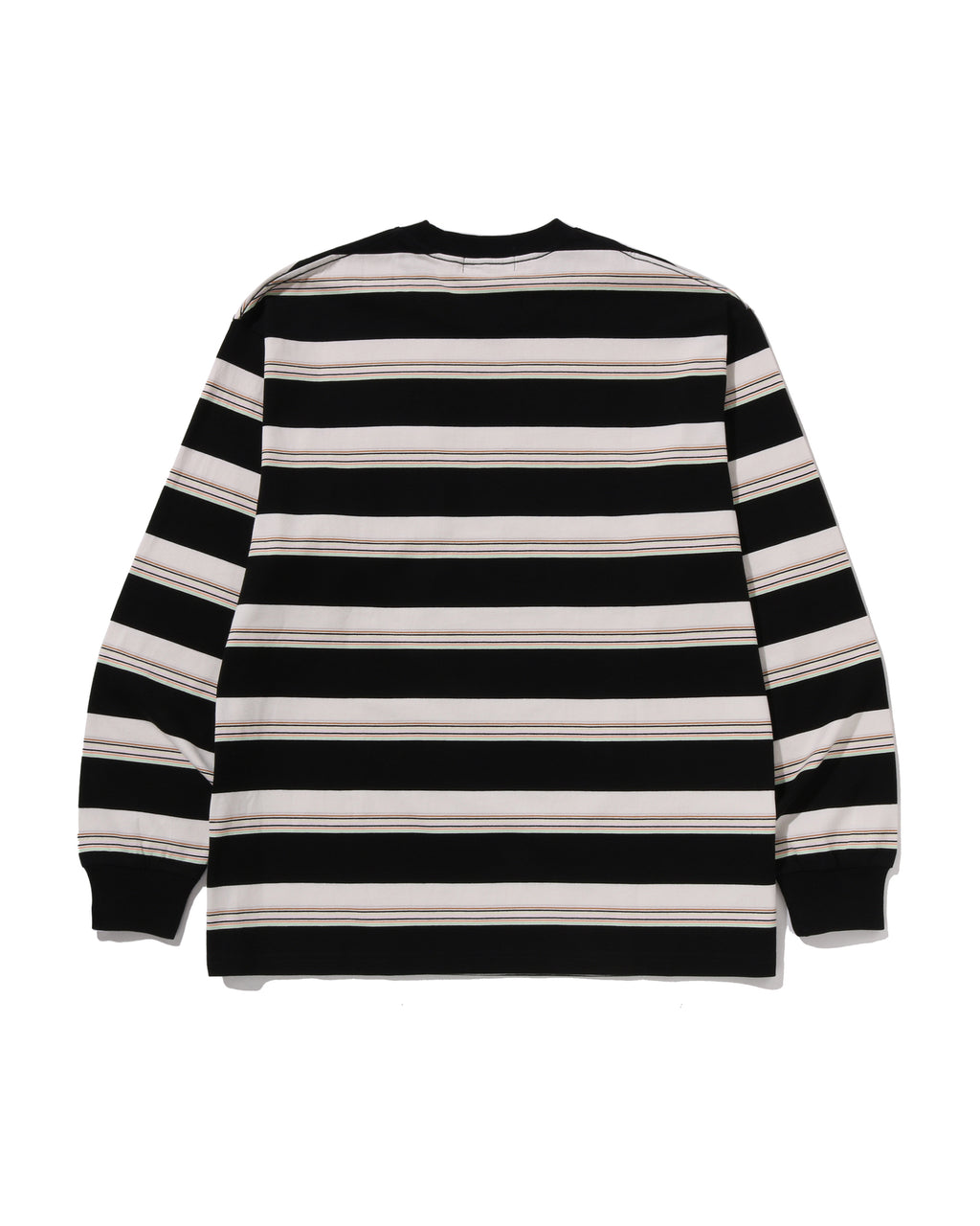 Stripe One Point Relaxed Fit Pocket Ls Tee