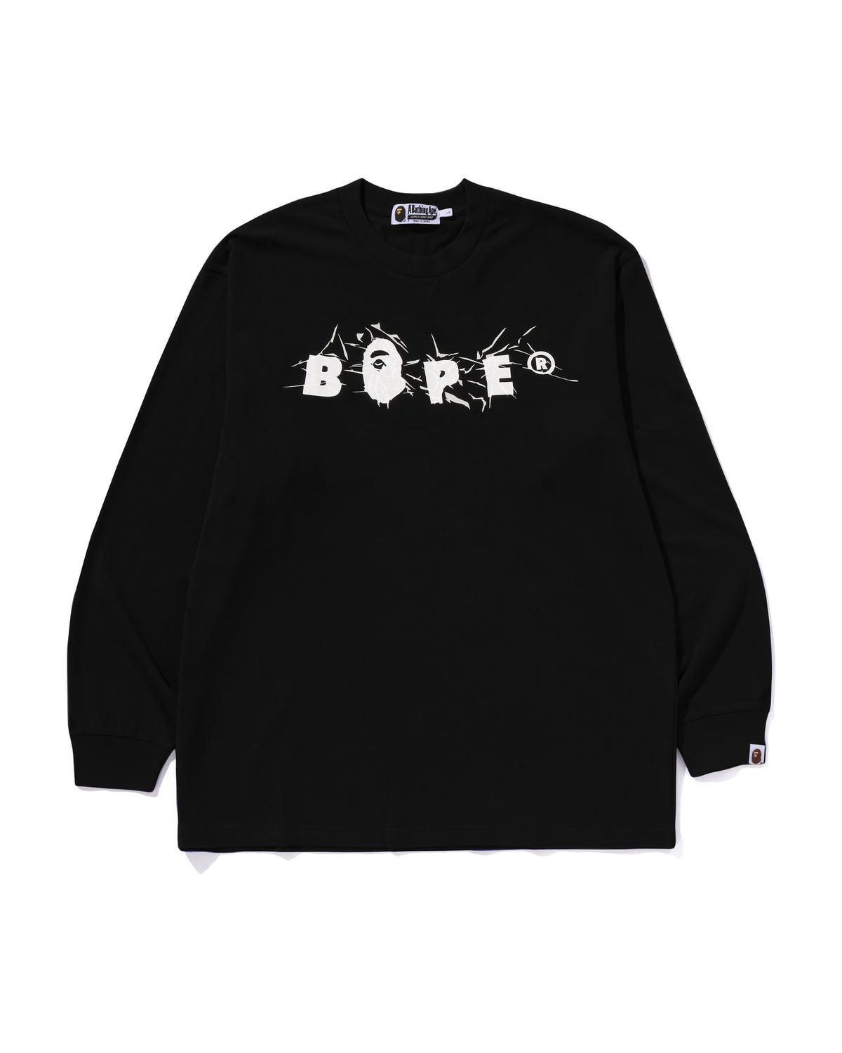 Wrinkle BAPE Logo Relaxed Fit Ls Tee