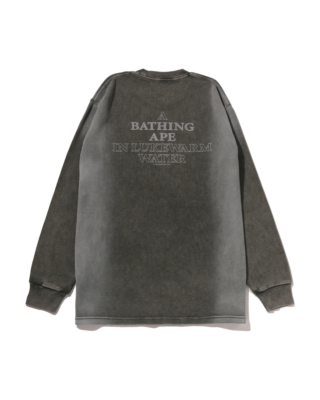 Heavy Washed BAPE Military Graphic Relaxed Fit Ls Tee