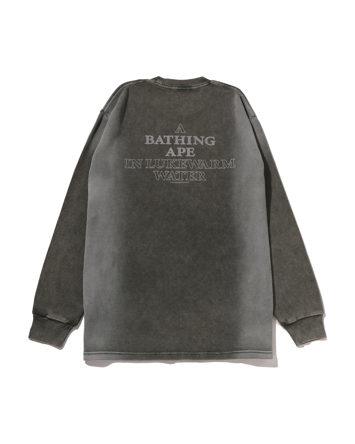 Heavy Washed BAPE Military Graphic Relaxed Fit Ls Tee