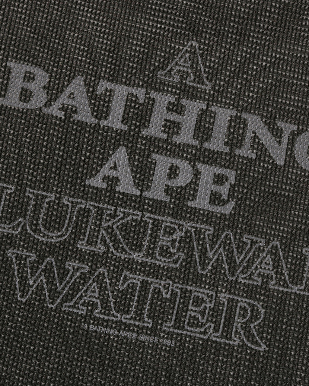 Heavy Washed BAPE Military Graphic Relaxed Fit Ls Tee