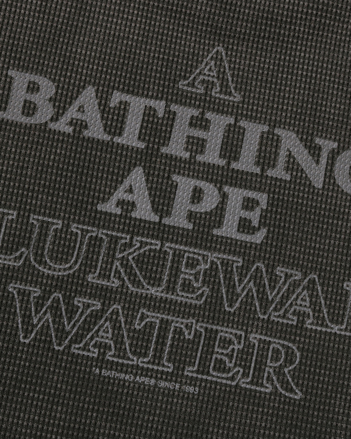 Heavy Washed BAPE Military Graphic Relaxed Fit Ls Tee