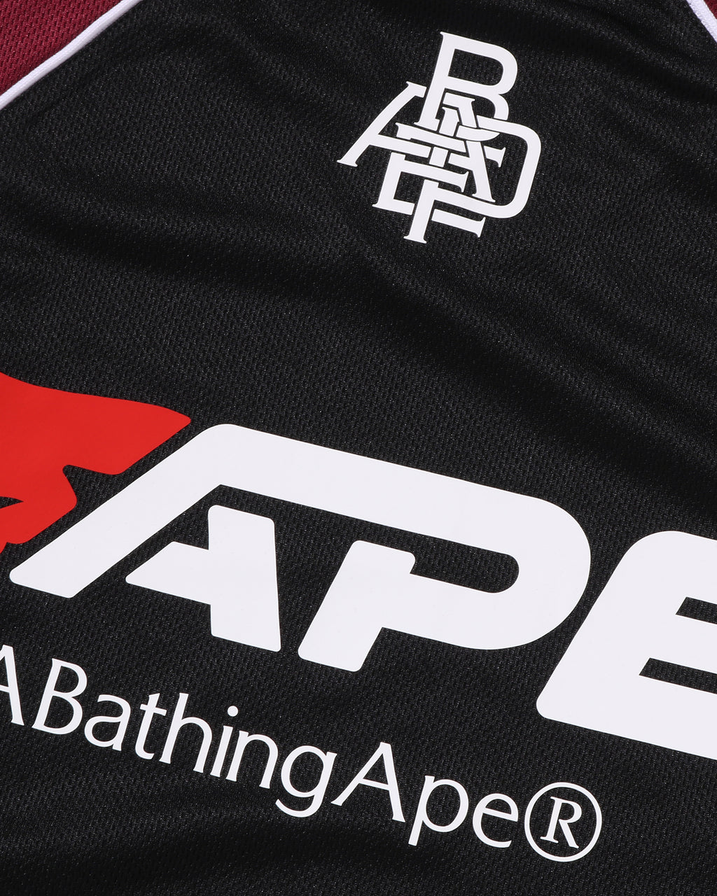 BAPE Soccer Logo Warm Up Relaxed Fit Ls Tee