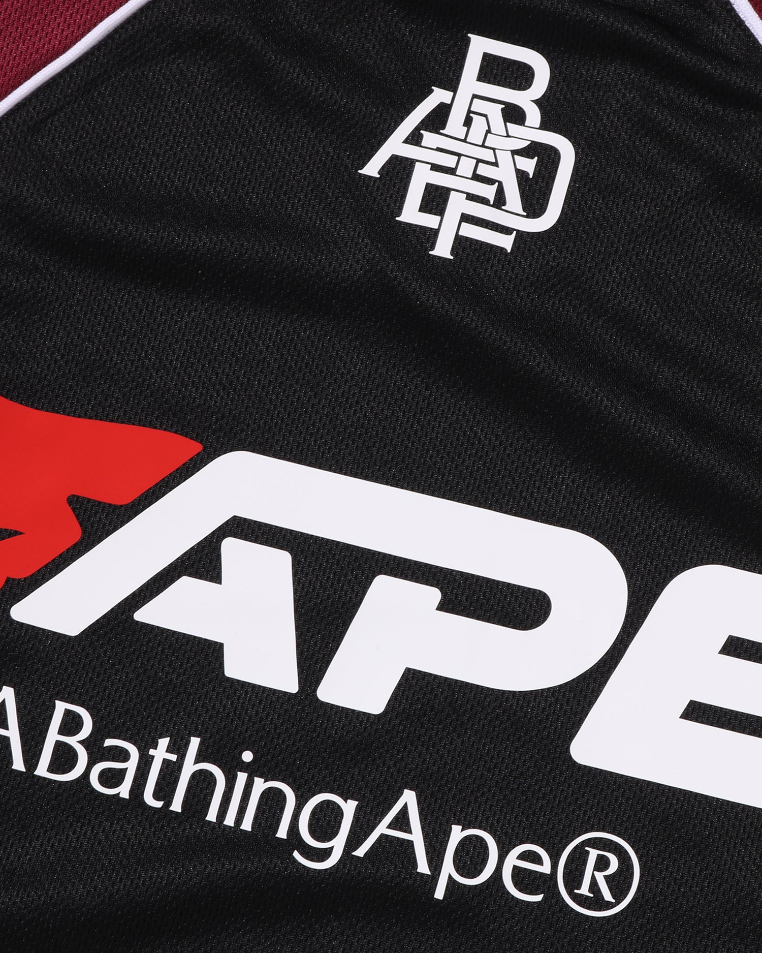 BAPE Soccer Logo Warm Up Relaxed Fit Ls Tee