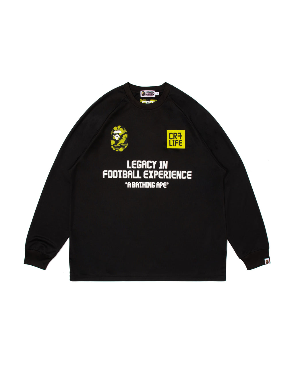 BAPE X Cr7 Life Multi Logo Poly Relaxed Fit Ls Football Jersey