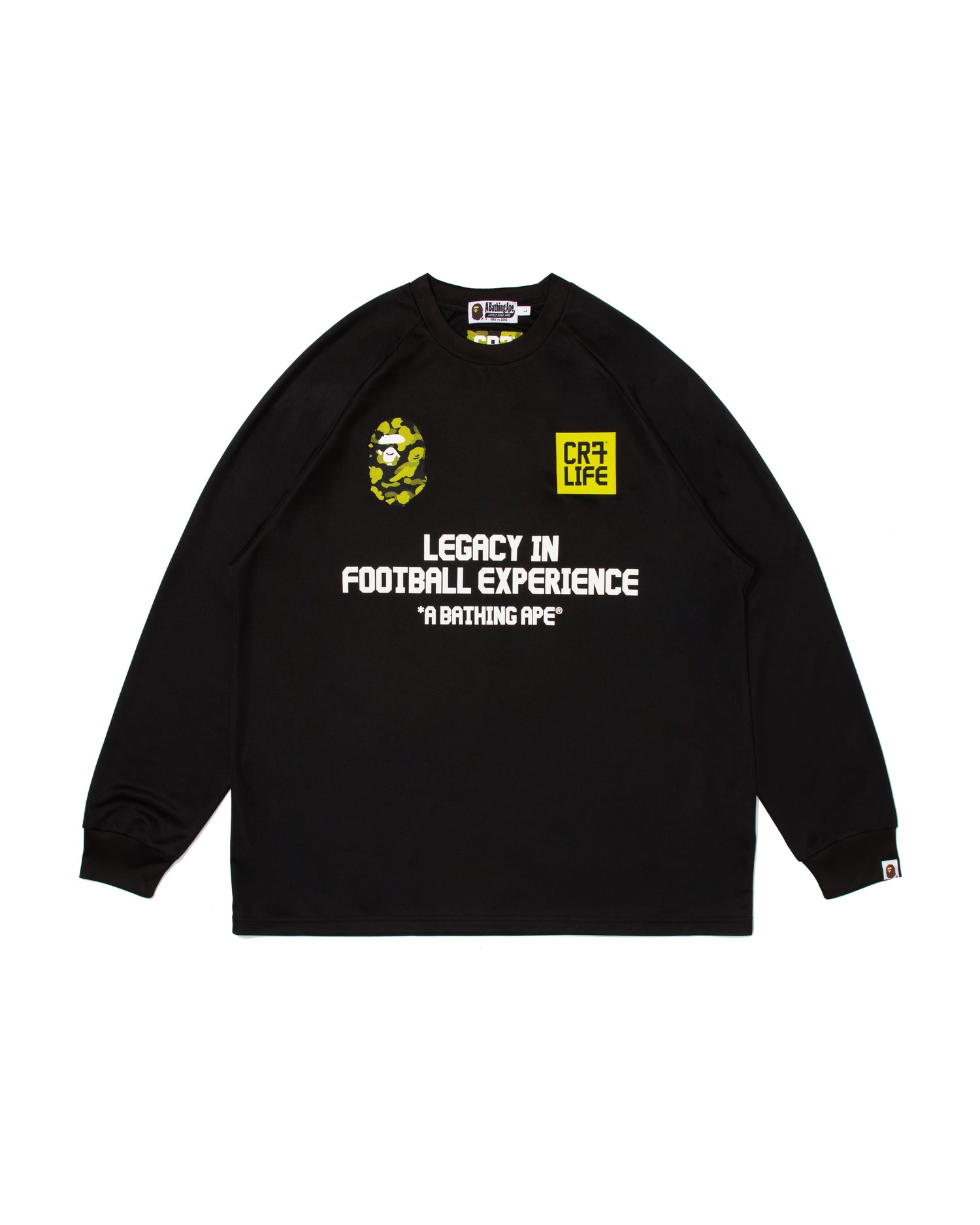 BAPE X Cr7 Life Multi Logo Poly Relaxed Fit Ls Football Jersey