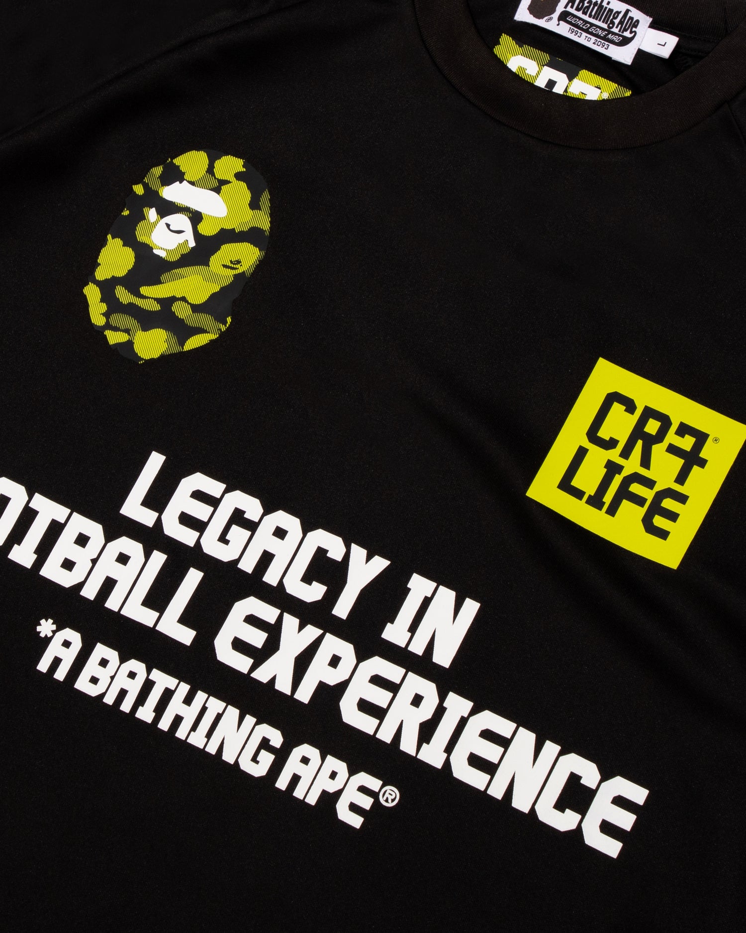 BAPE X Cr7 Life Multi Logo Poly Relaxed Fit Ls Football Jersey