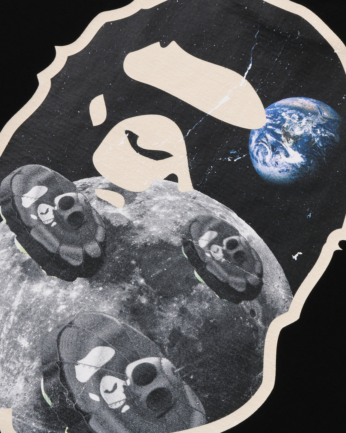 Moon Ape Head Old Photo L\u002Fs Tee