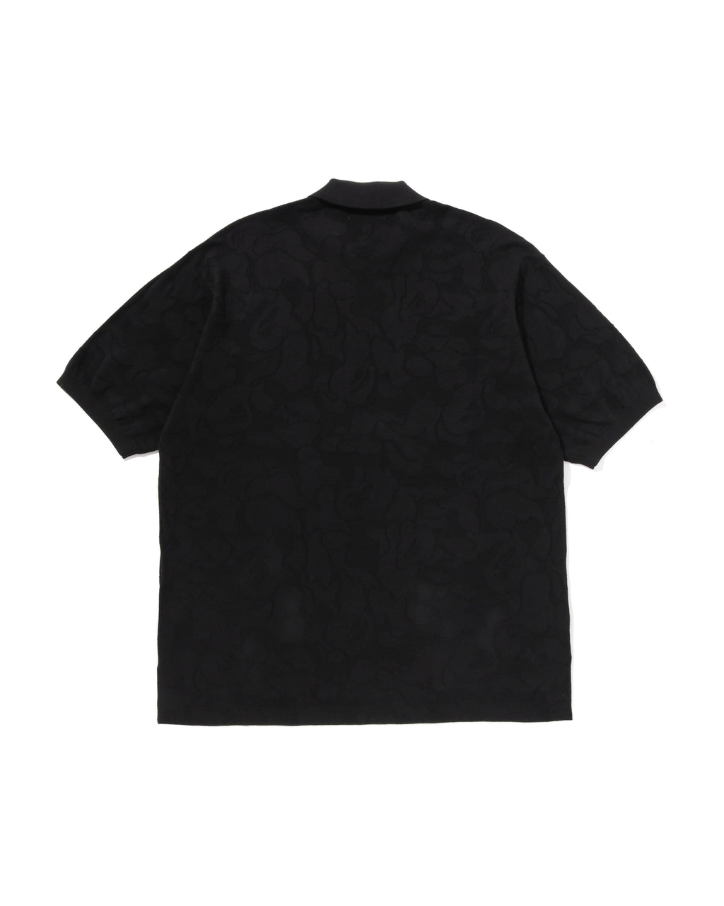 Solid Camo Jacquard Relaxed Fit Polo Shirt