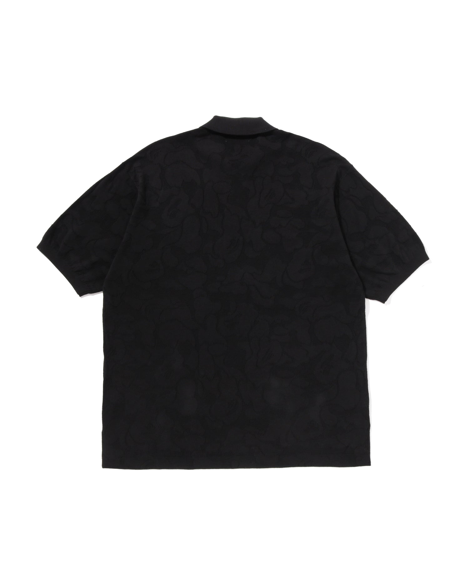 Solid Camo Jacquard Relaxed Fit Polo Shirt