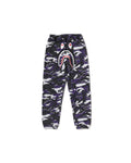 Kids Glitch Woodland Camo Shark Sweat Pants Jr