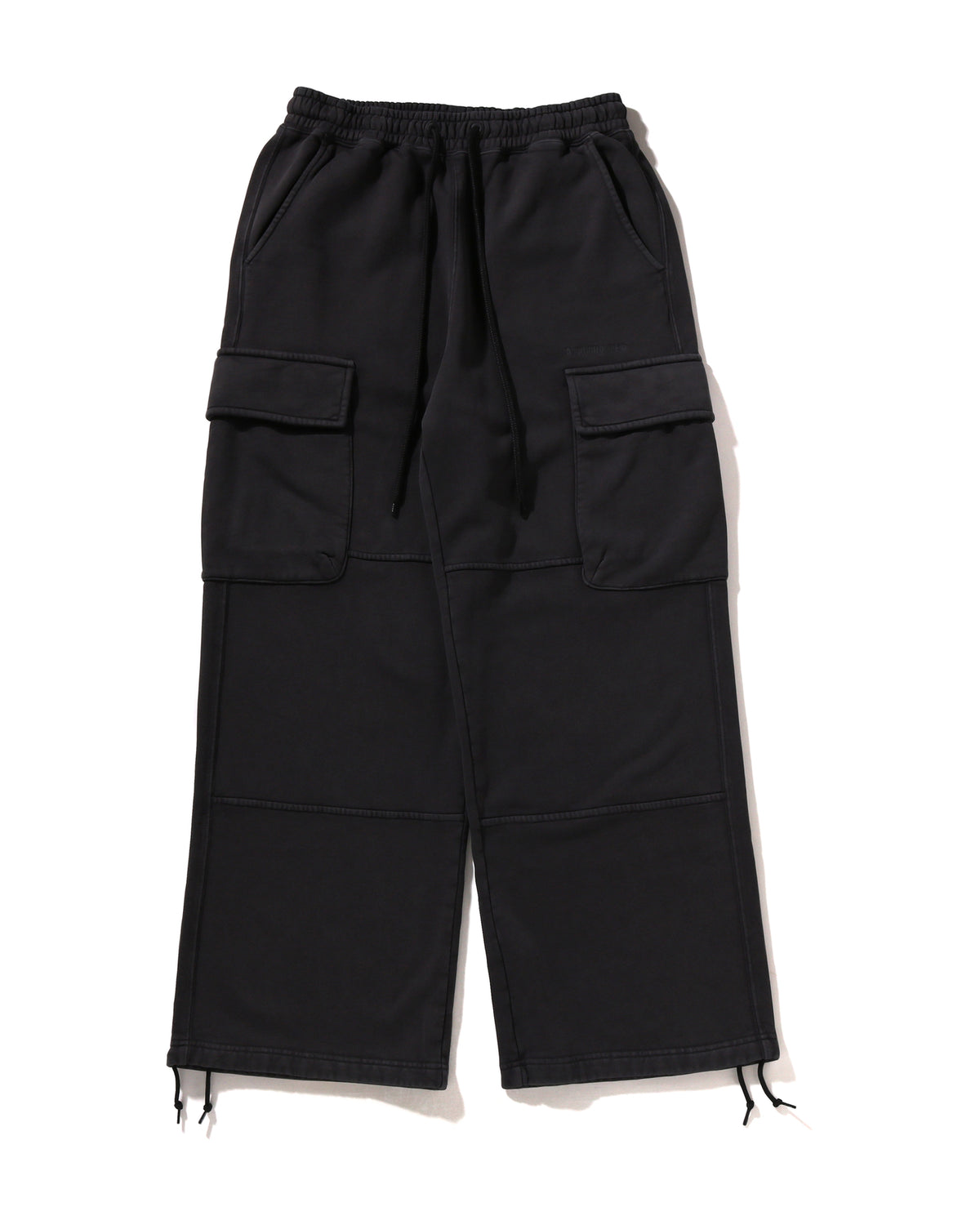 Garment Dye Wide Leg Oversized Fit Cargo Sweat Pants