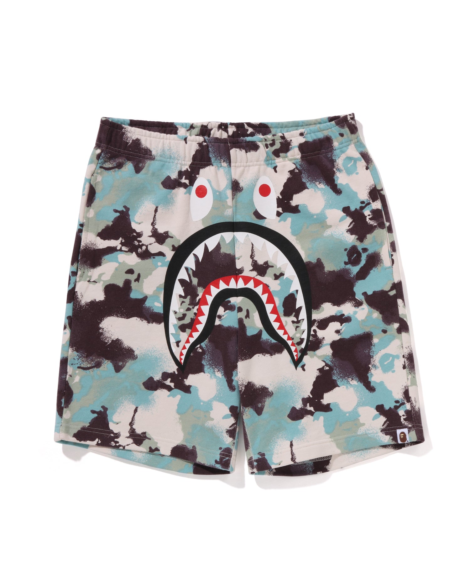 Map Camo Regular Fit Shark Sweat Shorts