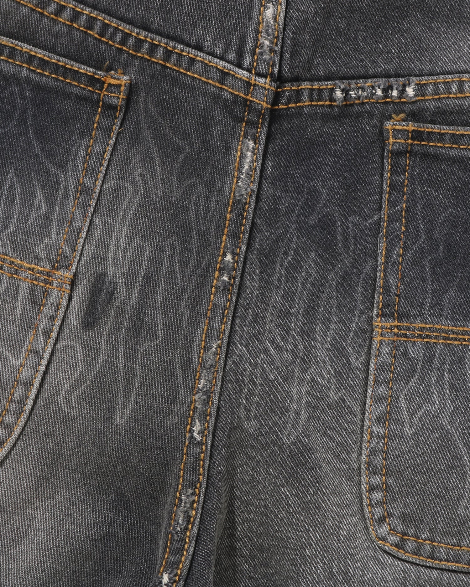 Studded Heavy Wash Relaxed Fit 13oz Denim Shorts