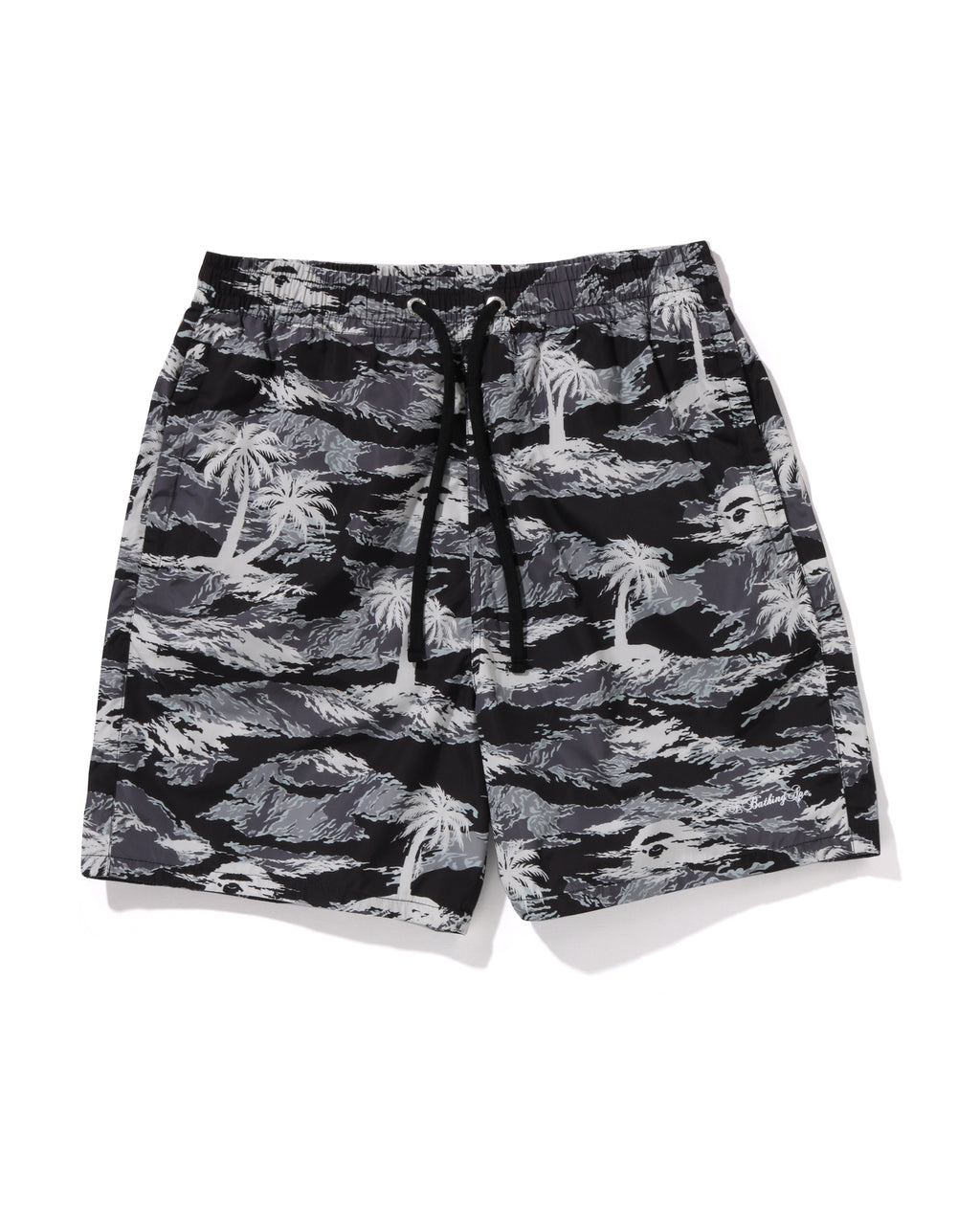 Palm Tree Camo Relaxed Fit Beach Shorts