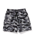Palm Tree Camo Relaxed Fit Beach Shorts