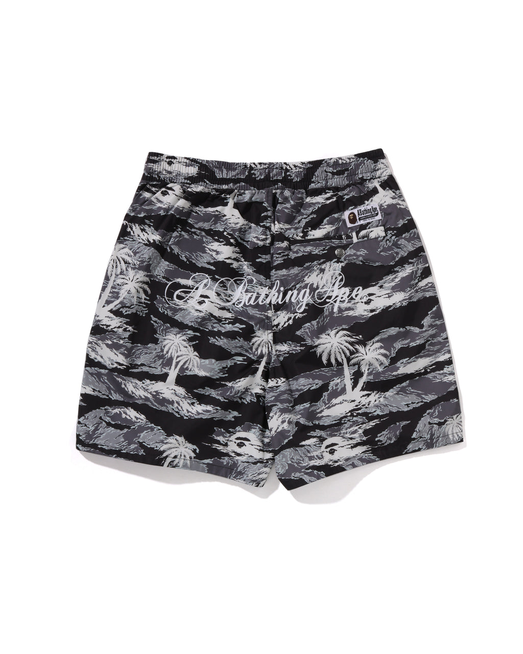 Palm Tree Camo Relaxed Fit Beach Shorts