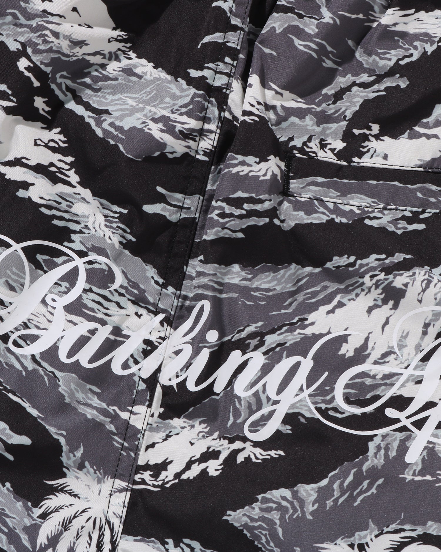 Palm Tree Camo Relaxed Fit Beach Shorts