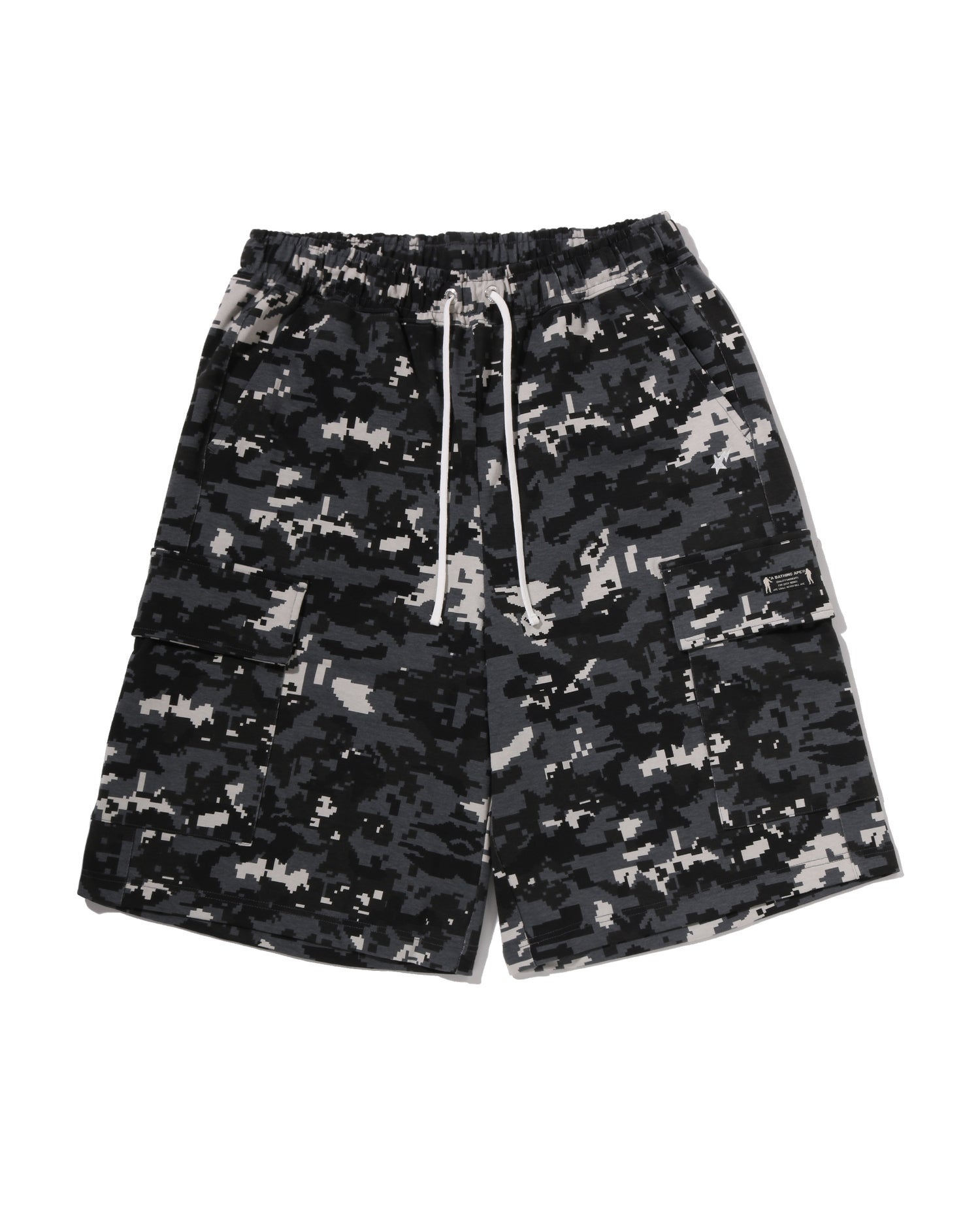 Multi Pixel Camo BAPE STA Logo Cargo Relaxed Fit Sweat Shorts