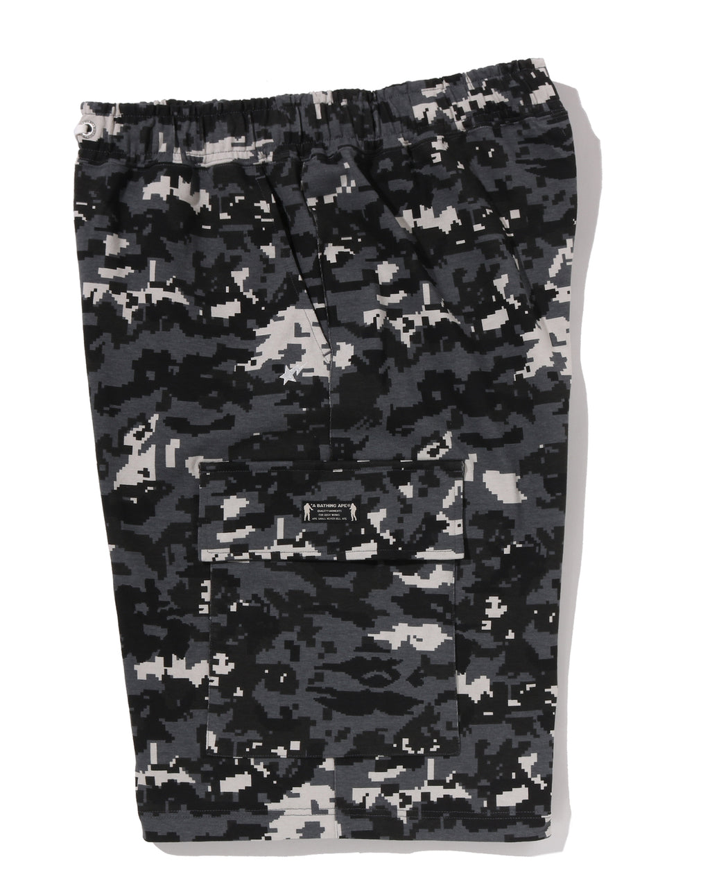 Multi Pixel Camo BAPE STA Logo Cargo Relaxed Fit Sweat Shorts