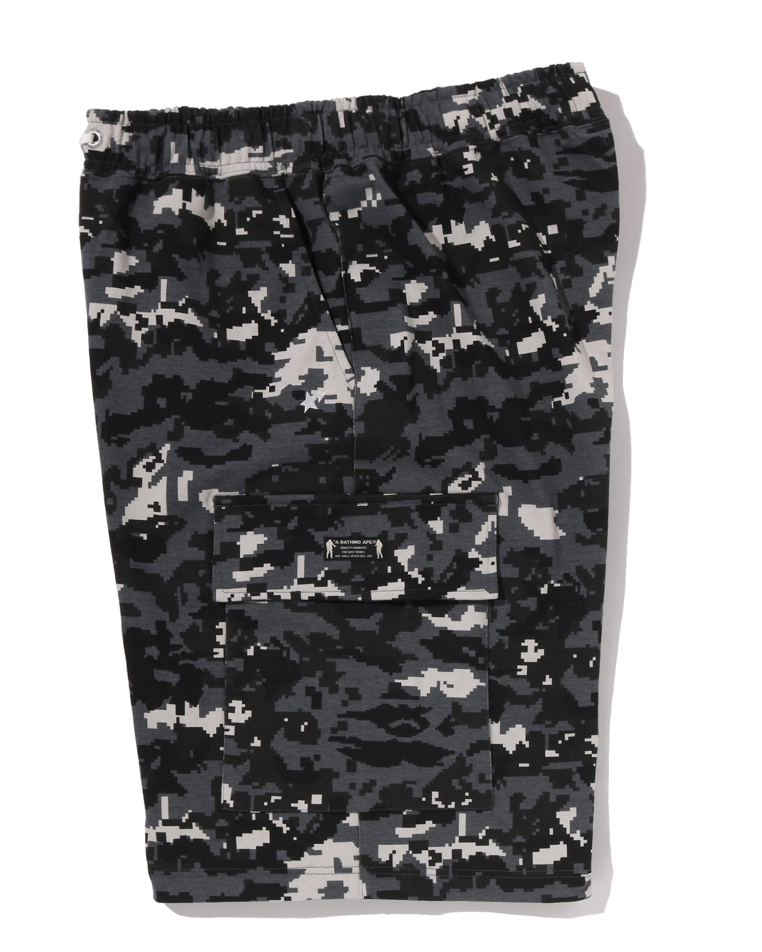Multi Pixel Camo BAPE STA Logo Cargo Relaxed Fit Sweat Shorts