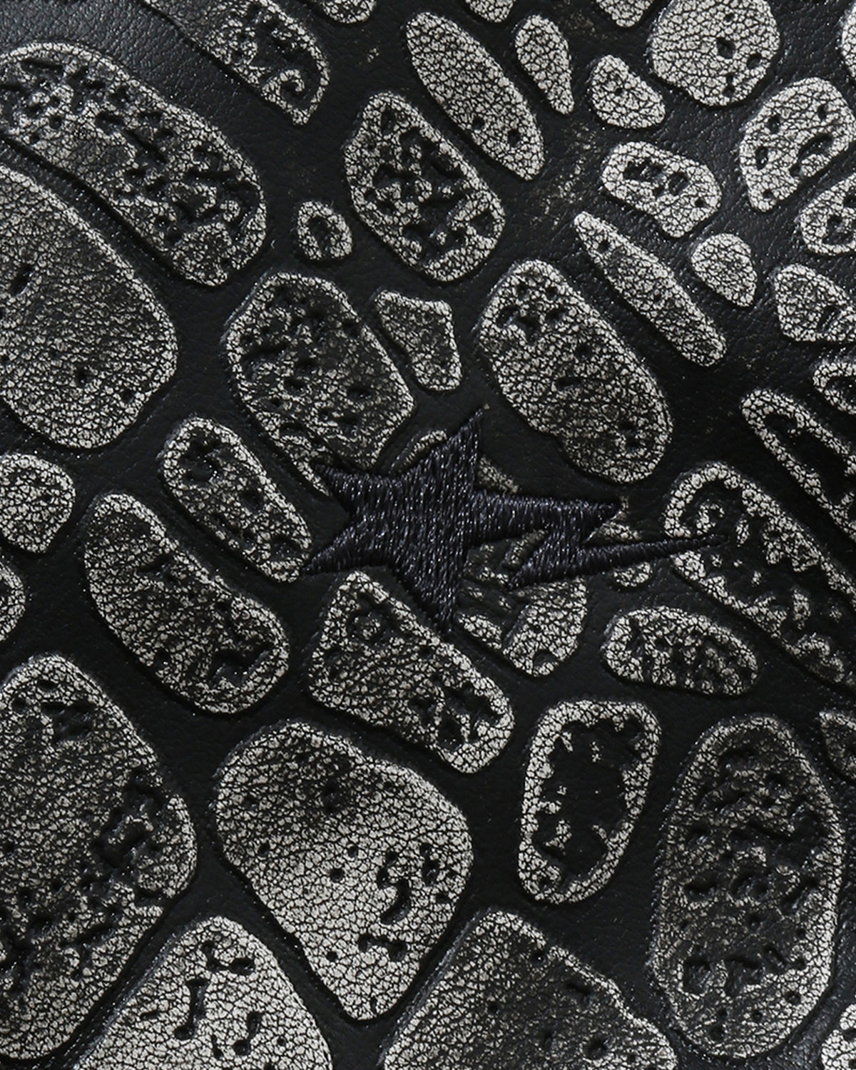 Croc Pattern Leather Knee Length Pants