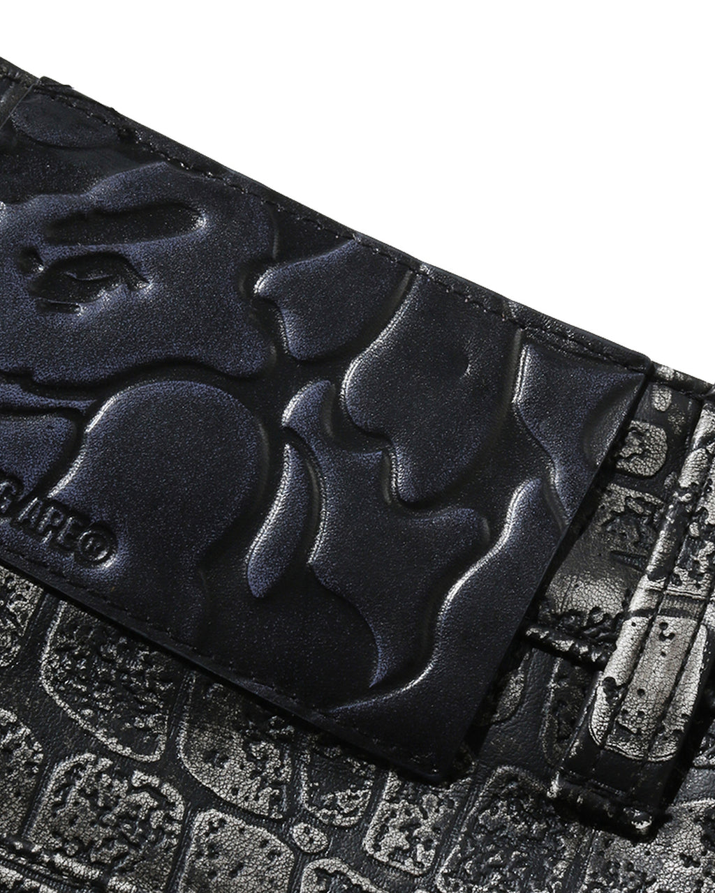 Croc Pattern Leather Knee Length Pants