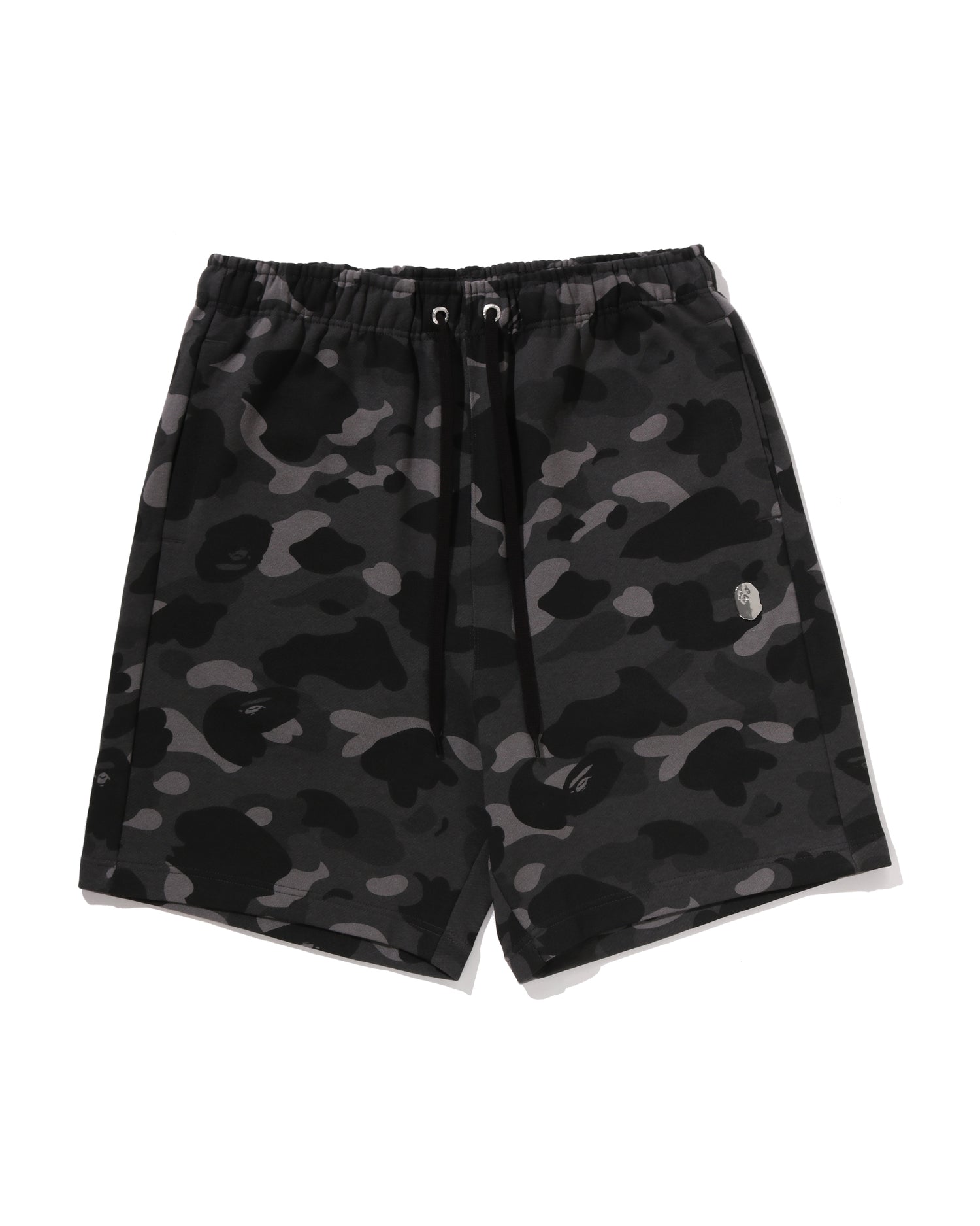 Color Camo Metal Ape Head Relaxed Fit Sweat Shorts