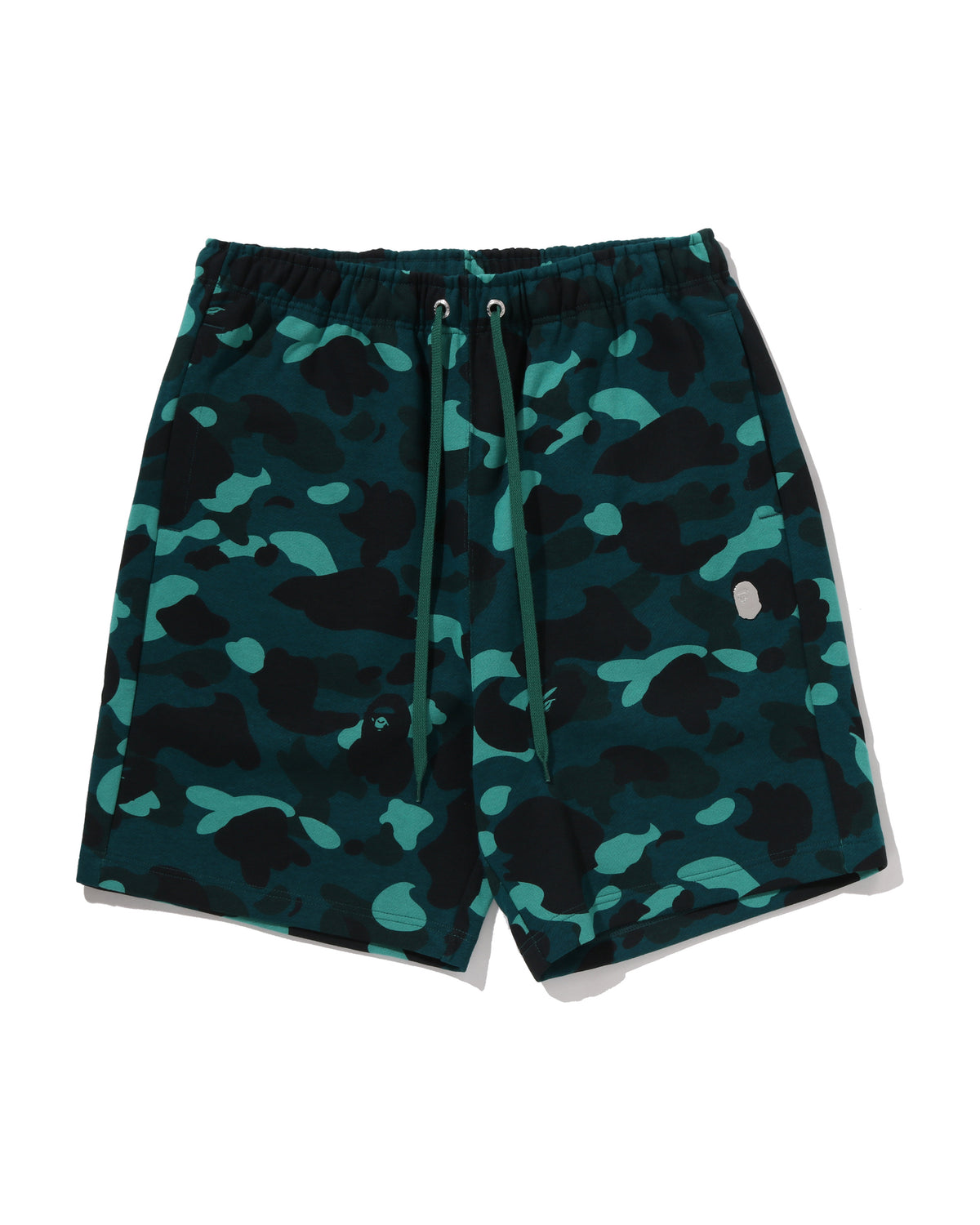 Color Camo Metal Ape Head Relaxed Fit Sweat Shorts
