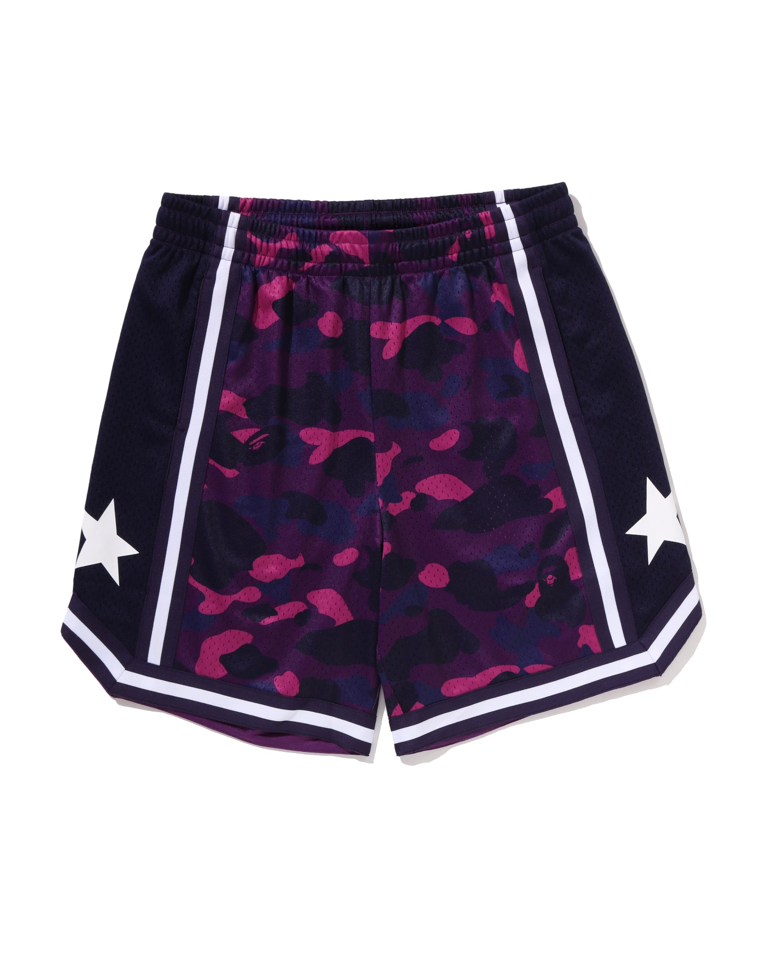 Color Camo Mesh Relaxed Fit Shorts